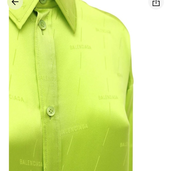 Silk over sized Balenciaga blouse with tone on tone print size 34 - Picture 5 of 5